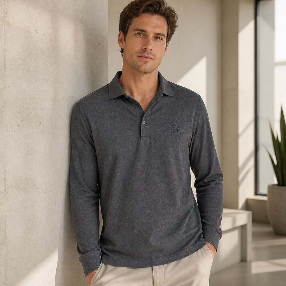 Fairway & Greene Performance Long Sleeve Jersey Polo Shirt